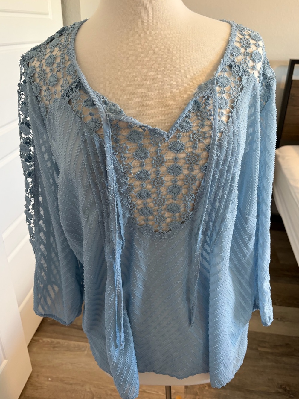 Lace sheer top